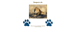 Desktop Screenshot of lionpaws.de