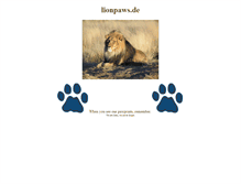 Tablet Screenshot of lionpaws.de